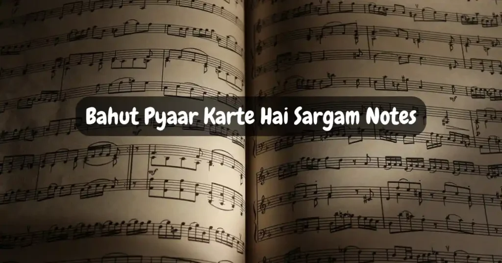 Bahut Pyaar Karte Hai Sargam Notes