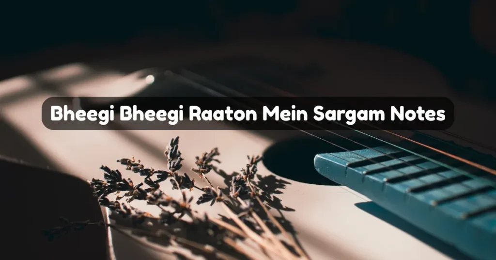 Bheegi Bheegi Raaton Mein Sargam Notes
