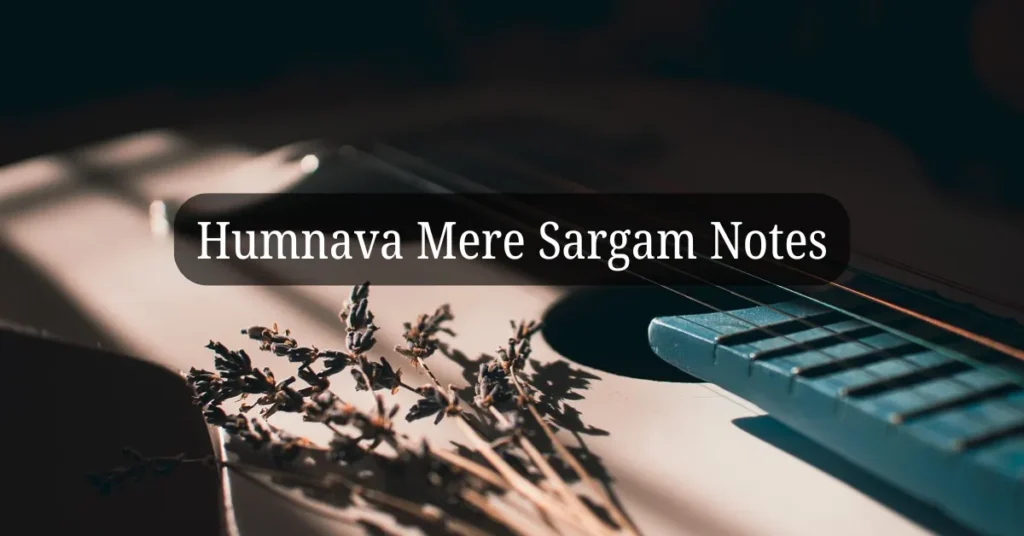 Humnava Mere Sargam Notes