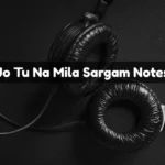 Jo Tu Na Mila Sargam Notes