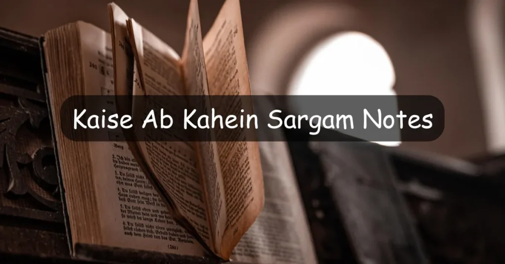 Kaise Ab Kahein Sargam Notes