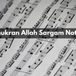 Shukran Allah Sargam Notes