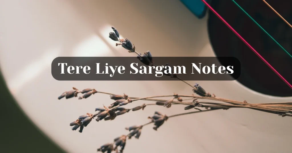 Tere Liye Atif Aslam Sargam Notes