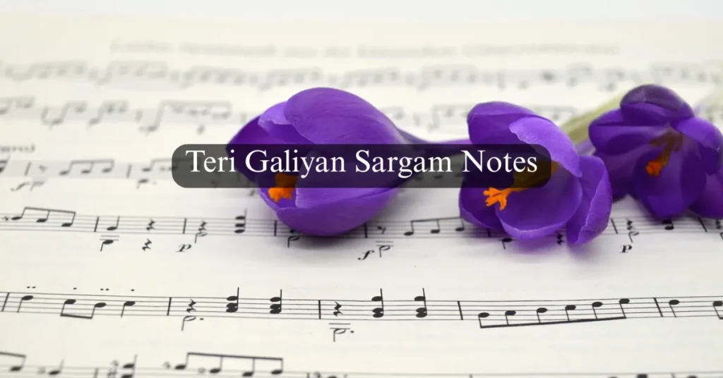 Teri Galiyan Sargam Notes