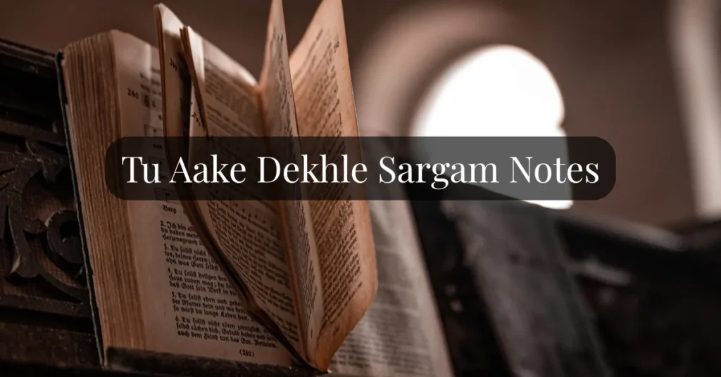 Tu Aake Dekhle Sargam Notes