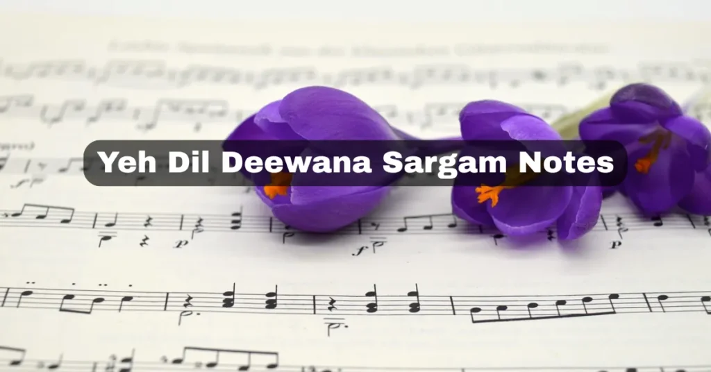 Yeh Dil Deewana Sargam Notes